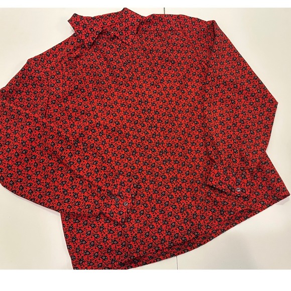 Country Sophisticates by Pendleton Red Paisley Long Sleeve Button Up Shirt - Picture 2 of 5